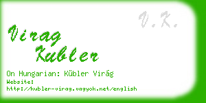 virag kubler business card