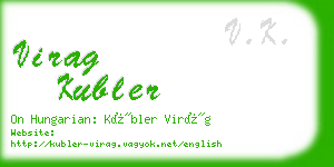 virag kubler business card